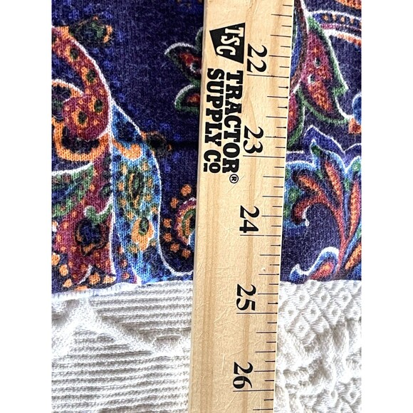 Orvis Purple Multicolor Paisley Cardigan 100% Cotton RN# 70534 Ladies Large - Picture 5 of 10